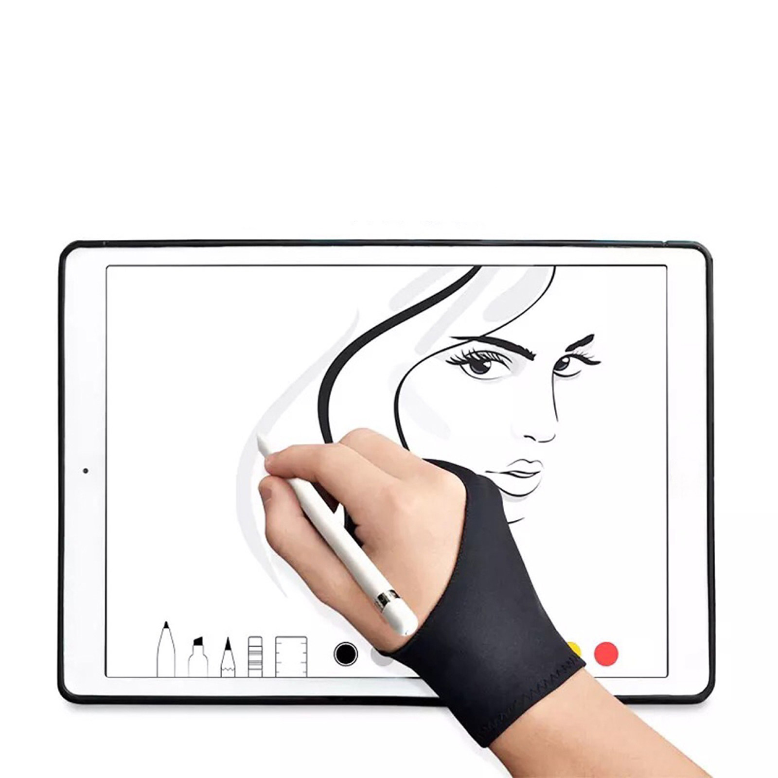 2Pcs Anti-Fouling Drawing Glov - Drawing Glove Artist ulasan dan harga