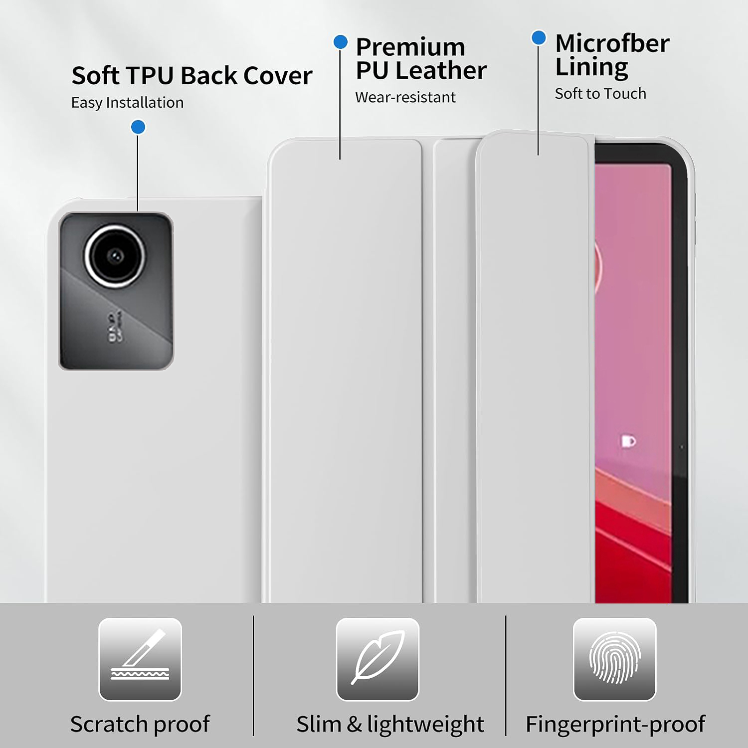 Tri-fold Flip Case For Lenovo  - Tablet Accessories Lenovo ulasan dan harga