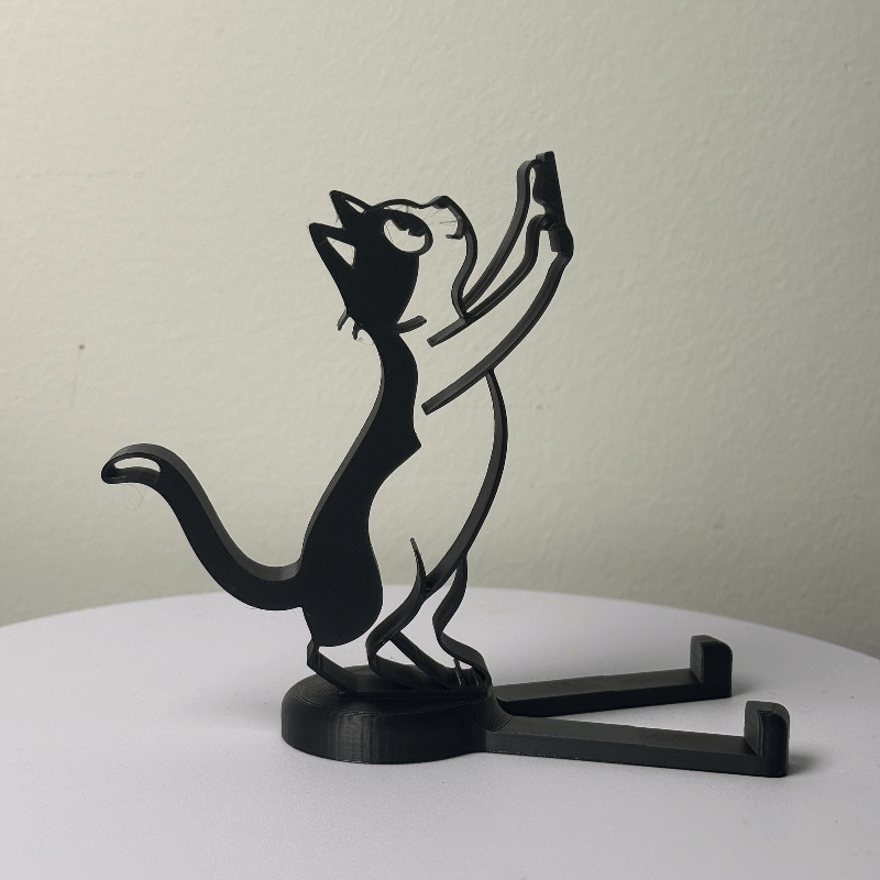 Abstract Hollow Line Cat Phone - Tablet Holder Accessories ulasan dan harga