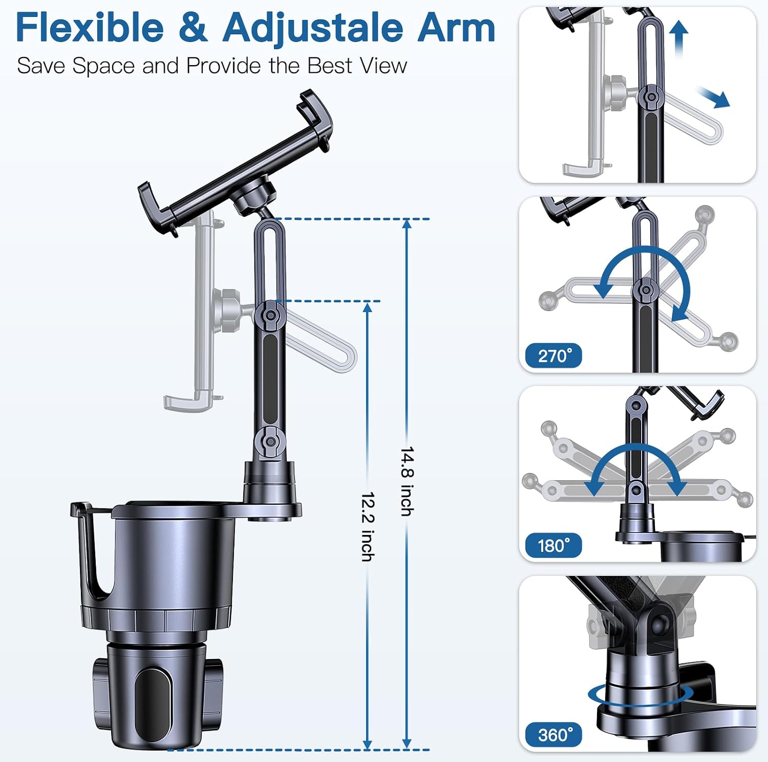 Cup Holder Phone Tablet Mount, - Tablet Accessories Must Have ulasan dan harga