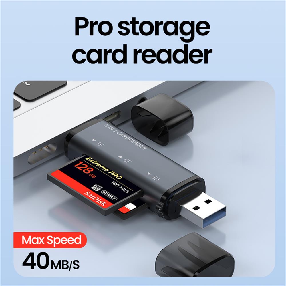 5 IN 1 USB Card Reader Type C  - Microsd Card Tablet ulasan dan harga