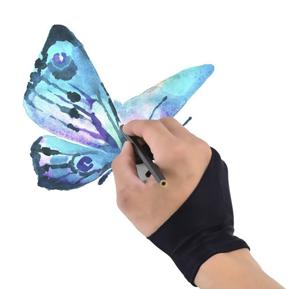 1Pcs Anti-Dirty Two-Finger Dra - Drawing Glove Artist ulasan dan harga