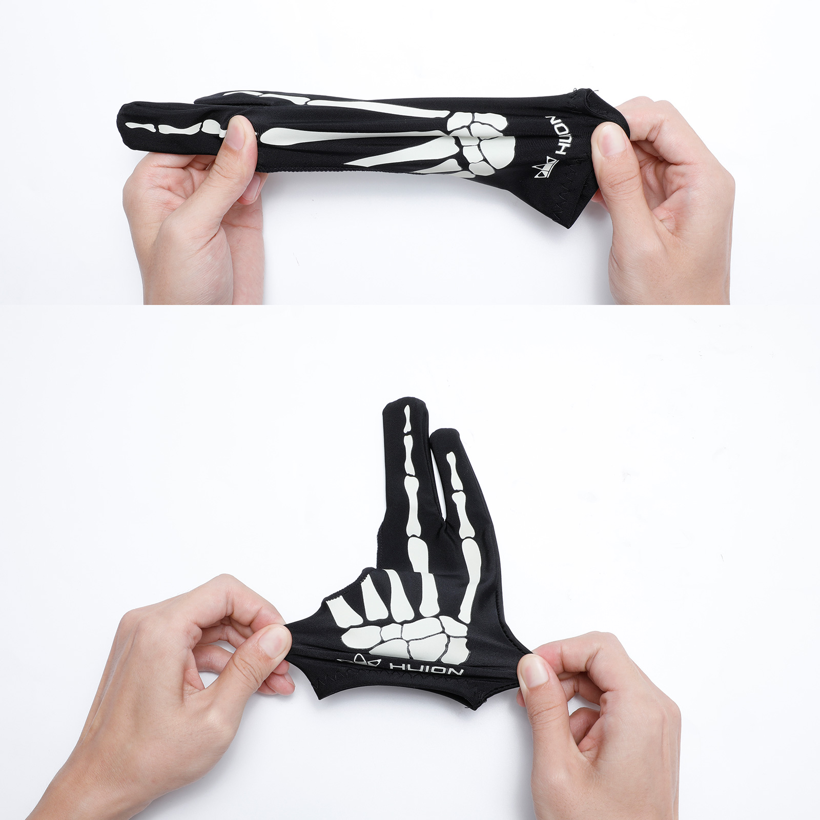 Huion Skeleton Glove Two- Fing - Drawing Glove Artist ulasan dan harga