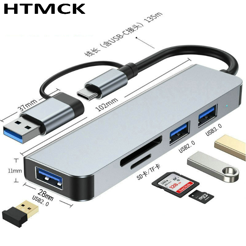 8 in 2 USB C Hub Multi Port Do - Microsd Card Tablet ulasan dan harga