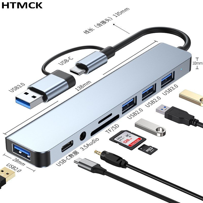 8 in 2 USB C Hub Multi Port Do - Microsd Card Tablet ulasan dan harga