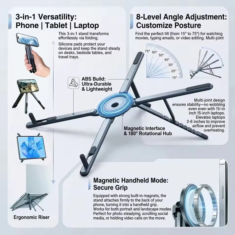 Portable Magnetic Phone Holder - Tablet Holder Accessories ulasan dan harga