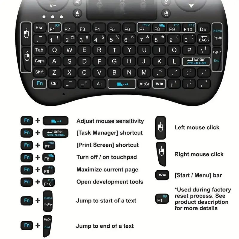 Mini Wireless Keyboard 2.4GHz  - Accessories For Android Tablet ulasan dan harga